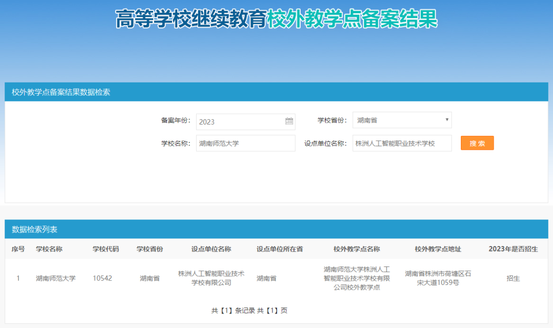 2023年高等学校继续教育校外教学点公布：我校顺利通过三所高校备案